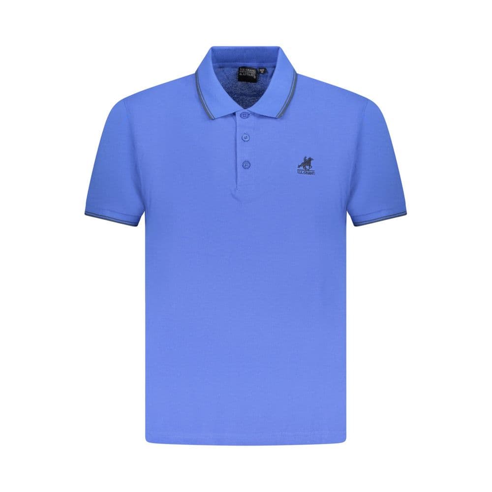 Blue Cotton Mens Polo Shirt
