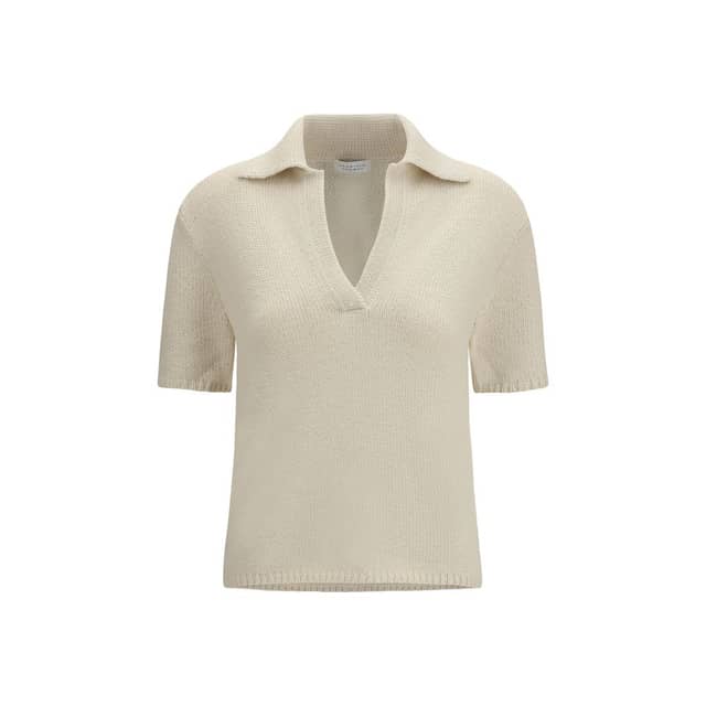 Beige Cashmere Polo Shirt