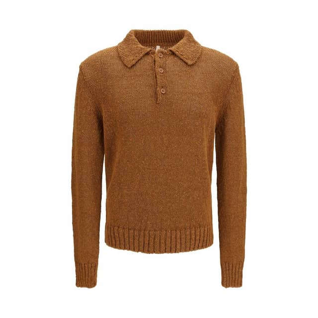 Brown Cotton Polo Shirt