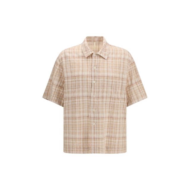 Orange Cotton Pattern Shirt