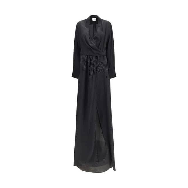 Black Silk Long Dress