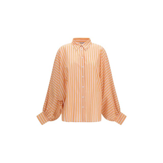 Orange Cotton Pattern Shirt
