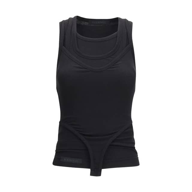 Black Lyocell Tank Tops