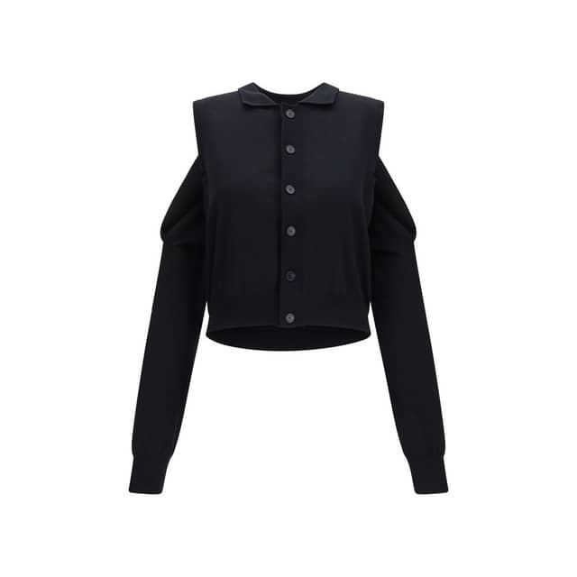 Black Cotton Cardigan