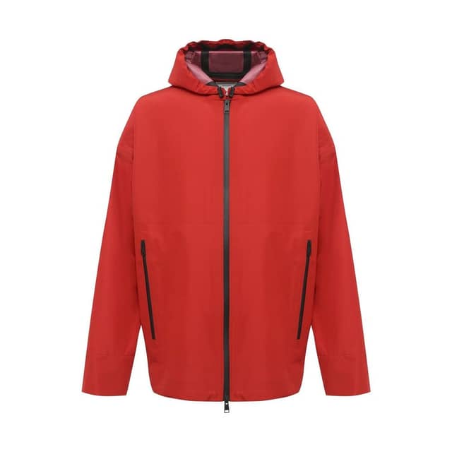 Red Polyamide Shell Jacket