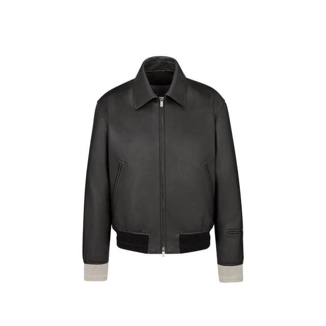 Black Calfskin Bomber