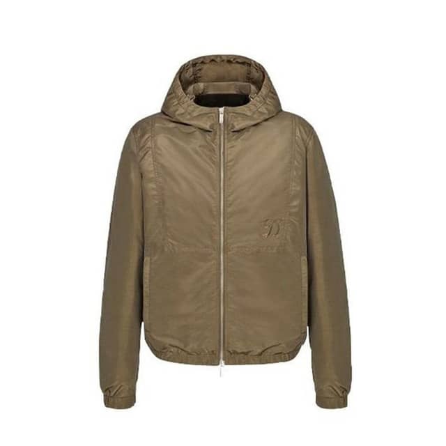 Bicolor Polyamide Full-Length Jacket
