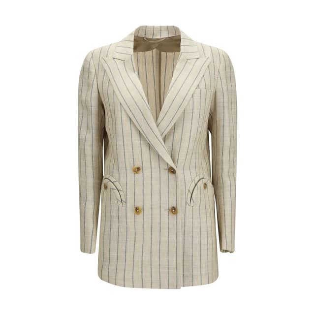 Beige Linen Blazer