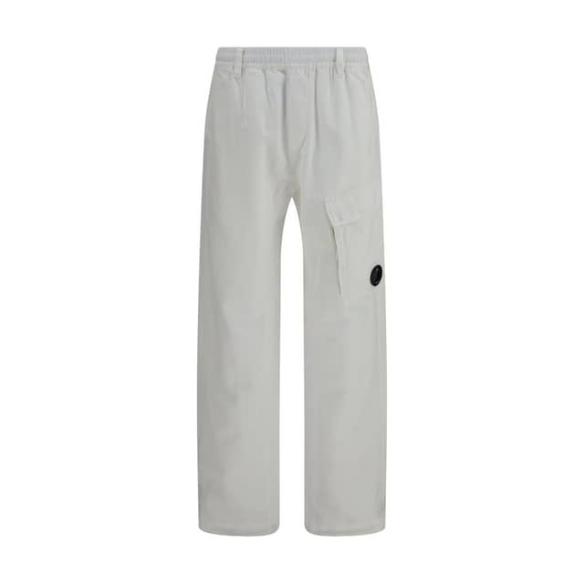 White Cotton Cargo Pants