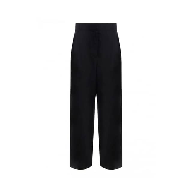 Black Silk Casual Pants