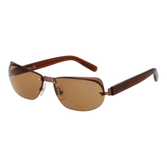 Brown Metal Sunglasses