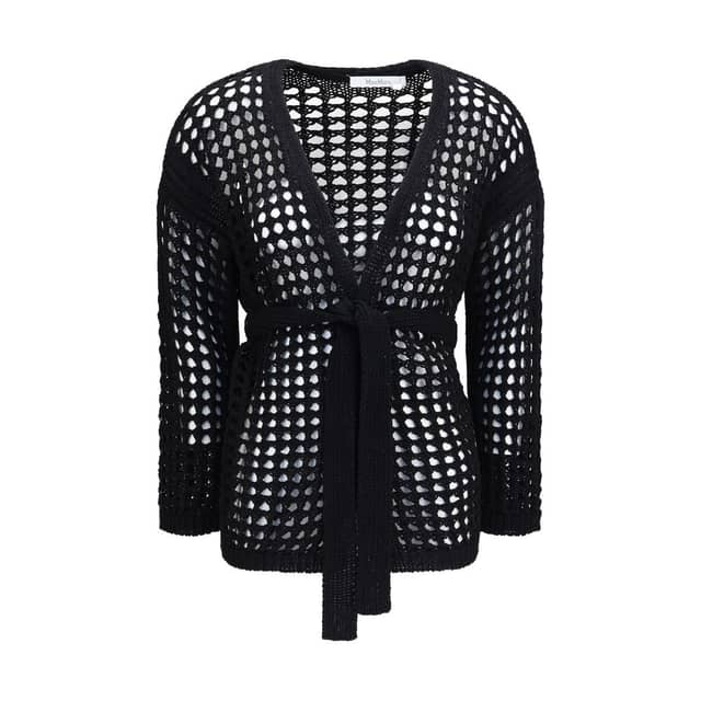 Black Cotton Cardigan
