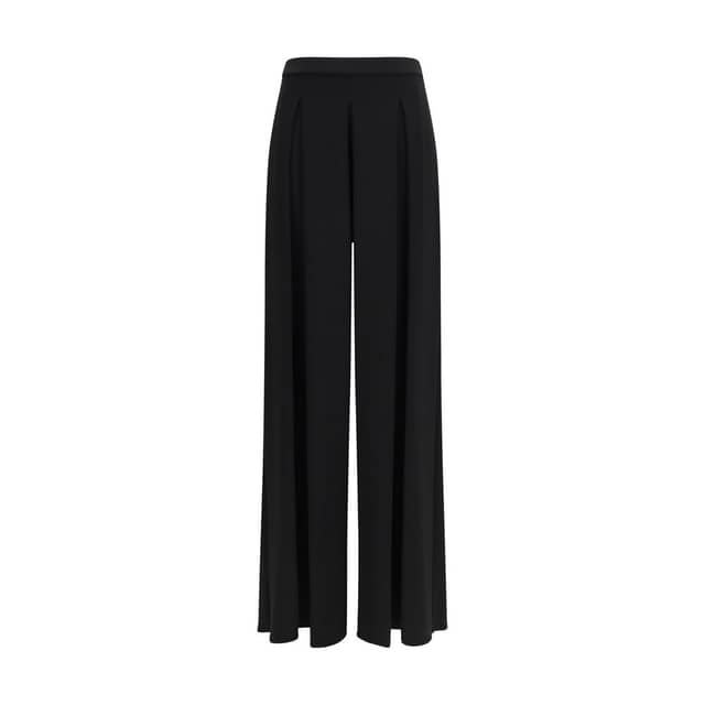 Black Viscose Casual Pants