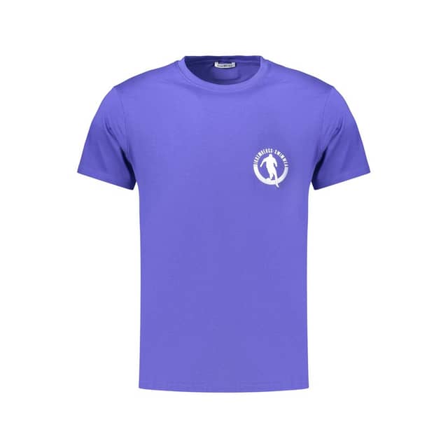 Blue Cotton Men's T-Shirt