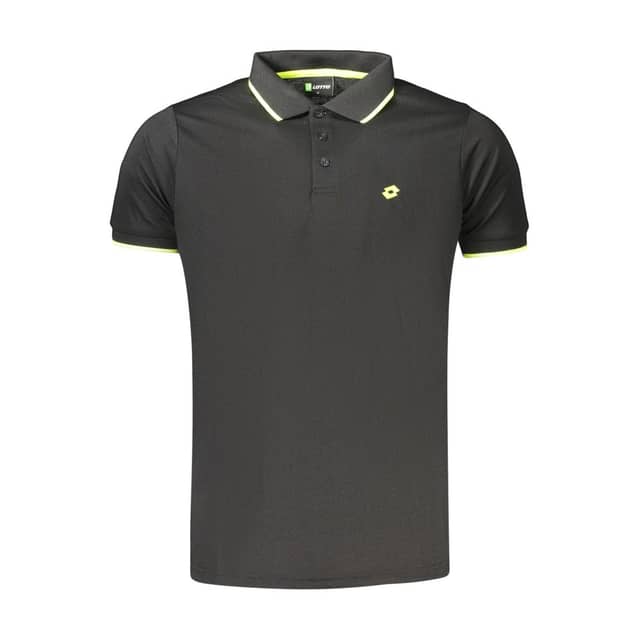 Black Polyester Men's Polo Shirt