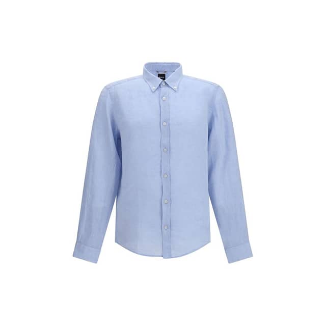 Blue Linen Dress Shirt