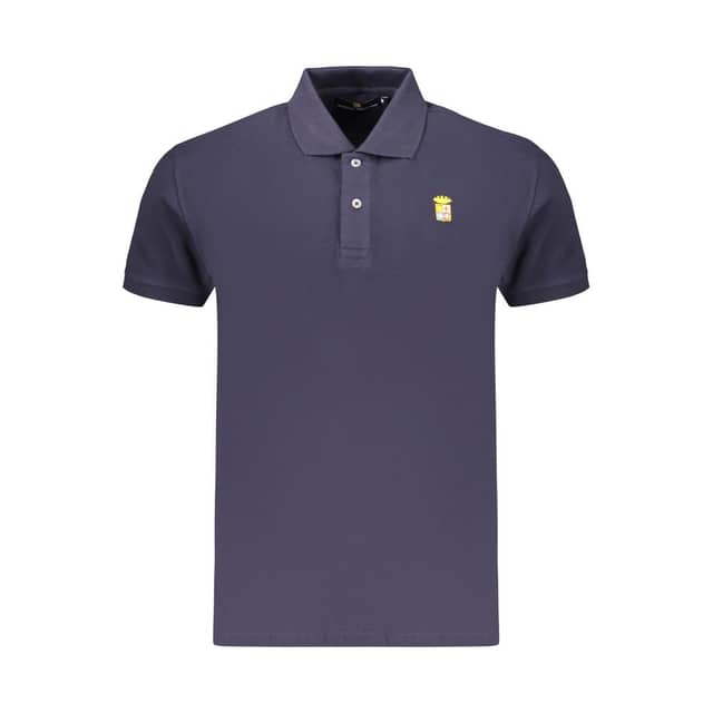 Blue Cotton Men's Polo Shirt