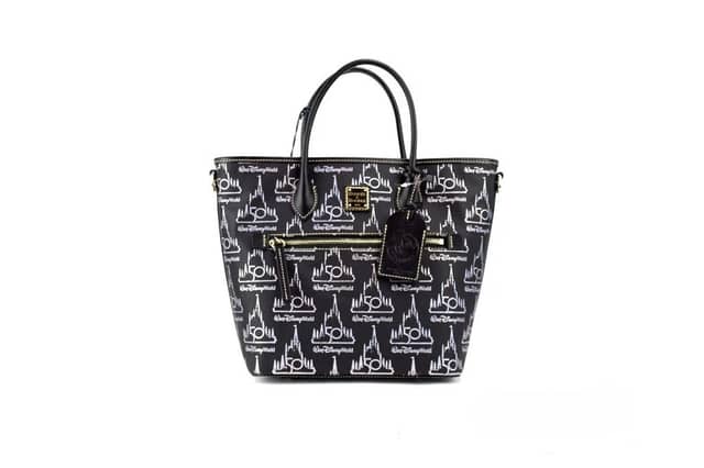 Dooney & Bourke Black Walt Disney World 50th Anniversary Leather Tote Bag