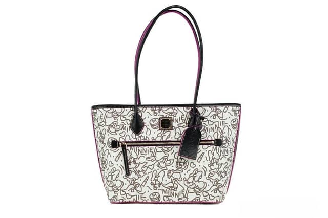 Dooney & Bourke Disney Medium Minnie Mouse Line Art Coated Cotton Tote Handbag