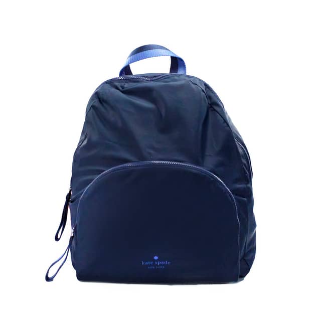 Kate Spade Arya Medium Nylon Nightcap Blue Packable Backpack BookBag Bag