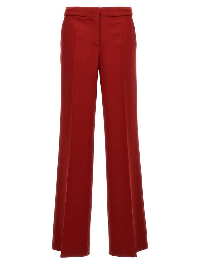 Red Virgin Wool Pants