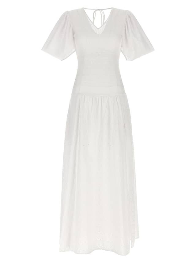 White Cotton Long Dress