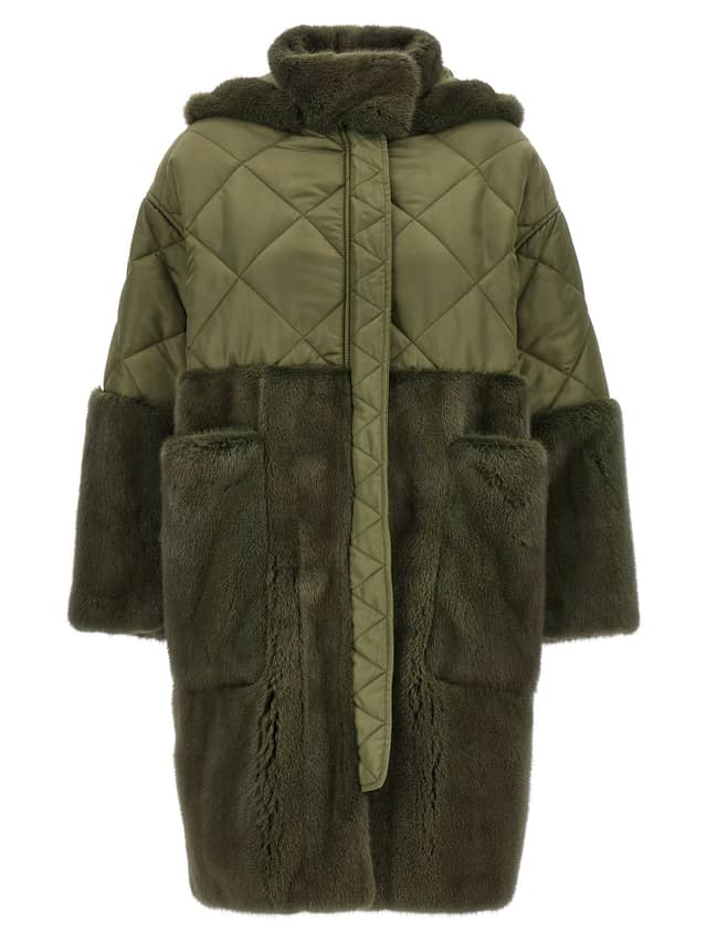 Bicolor Polyester Coat