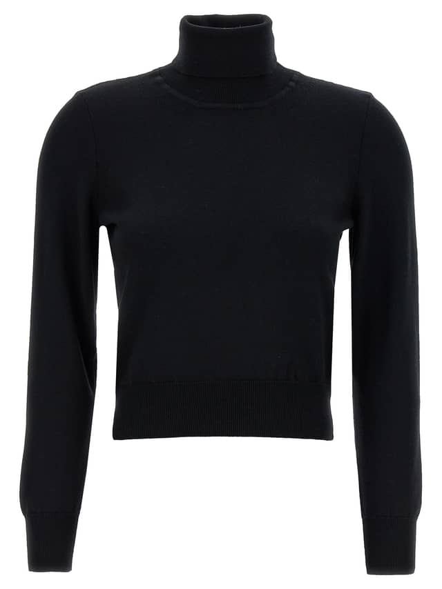 Black Merino Wool Cardigan
