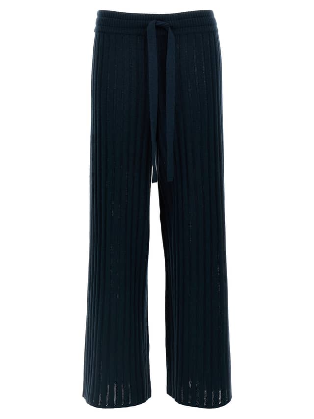 Bicolor Wool Casual Pants