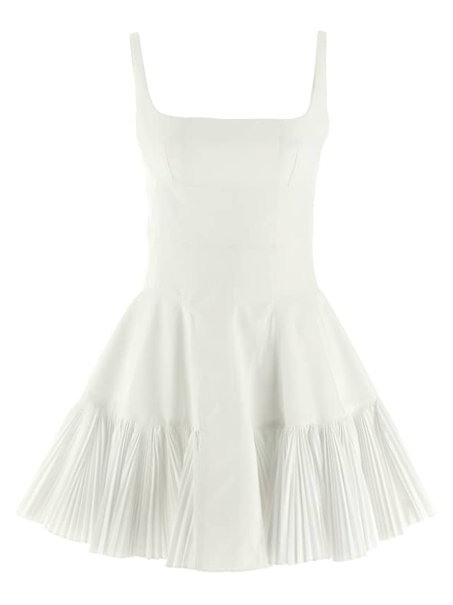White Poplin Short Dress