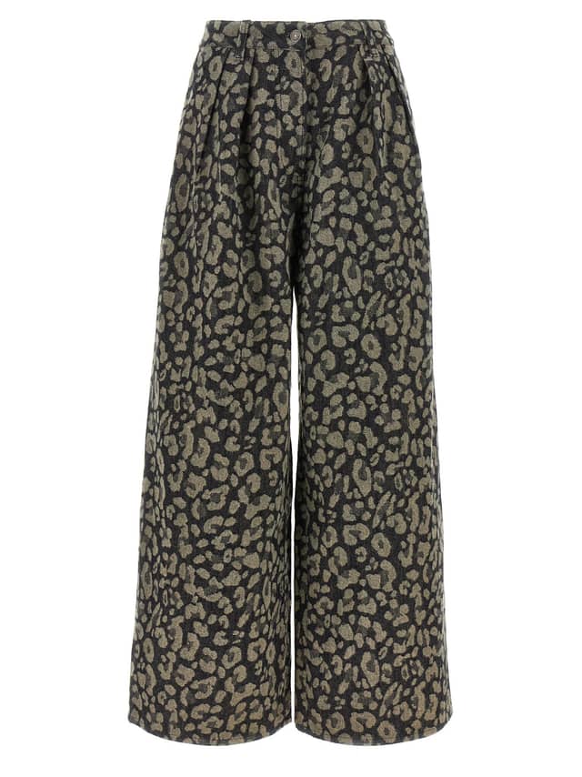 Multicolor Cotton Casual Pants