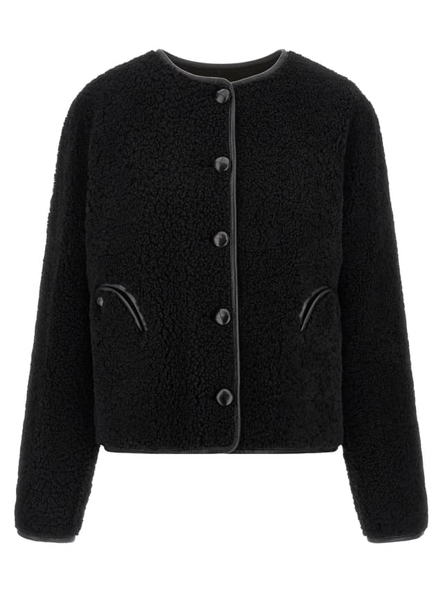 Black Lamb Leather Shell Jacket