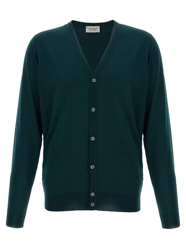 Bicolor Merino Wool Cardigan