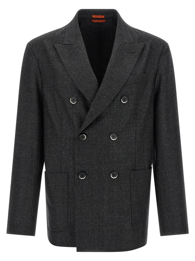 Gray Virgin Wool Blazer