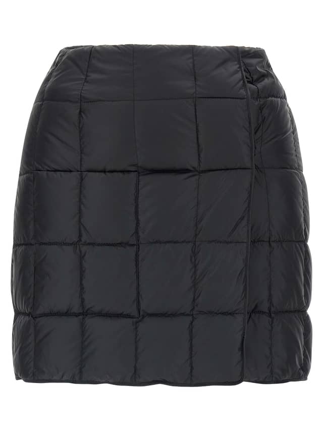 Black Nylon Long Skirt