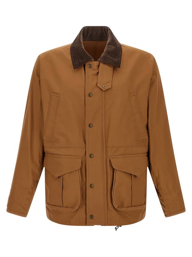 Brown Cotton Shell Jacket