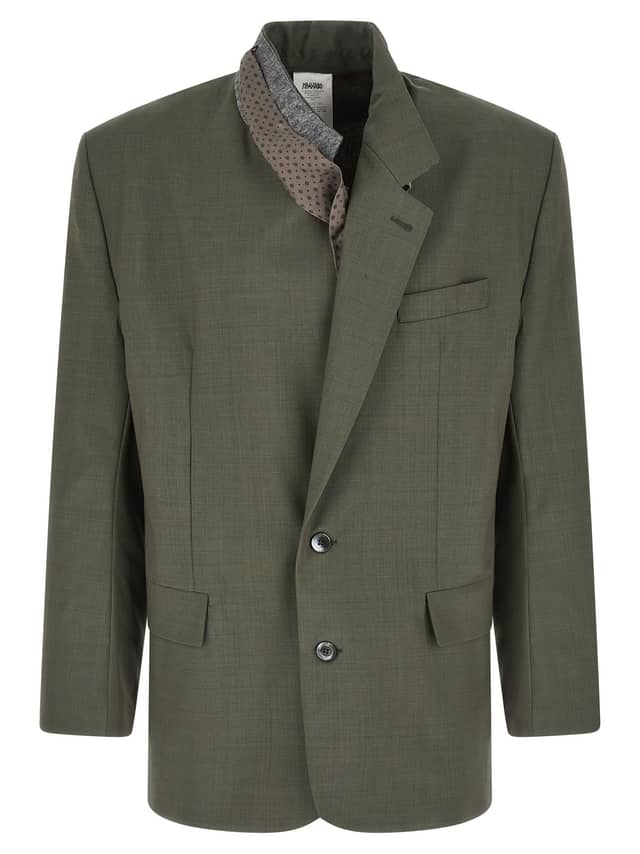 Bicolor Virgin Wool Blazer