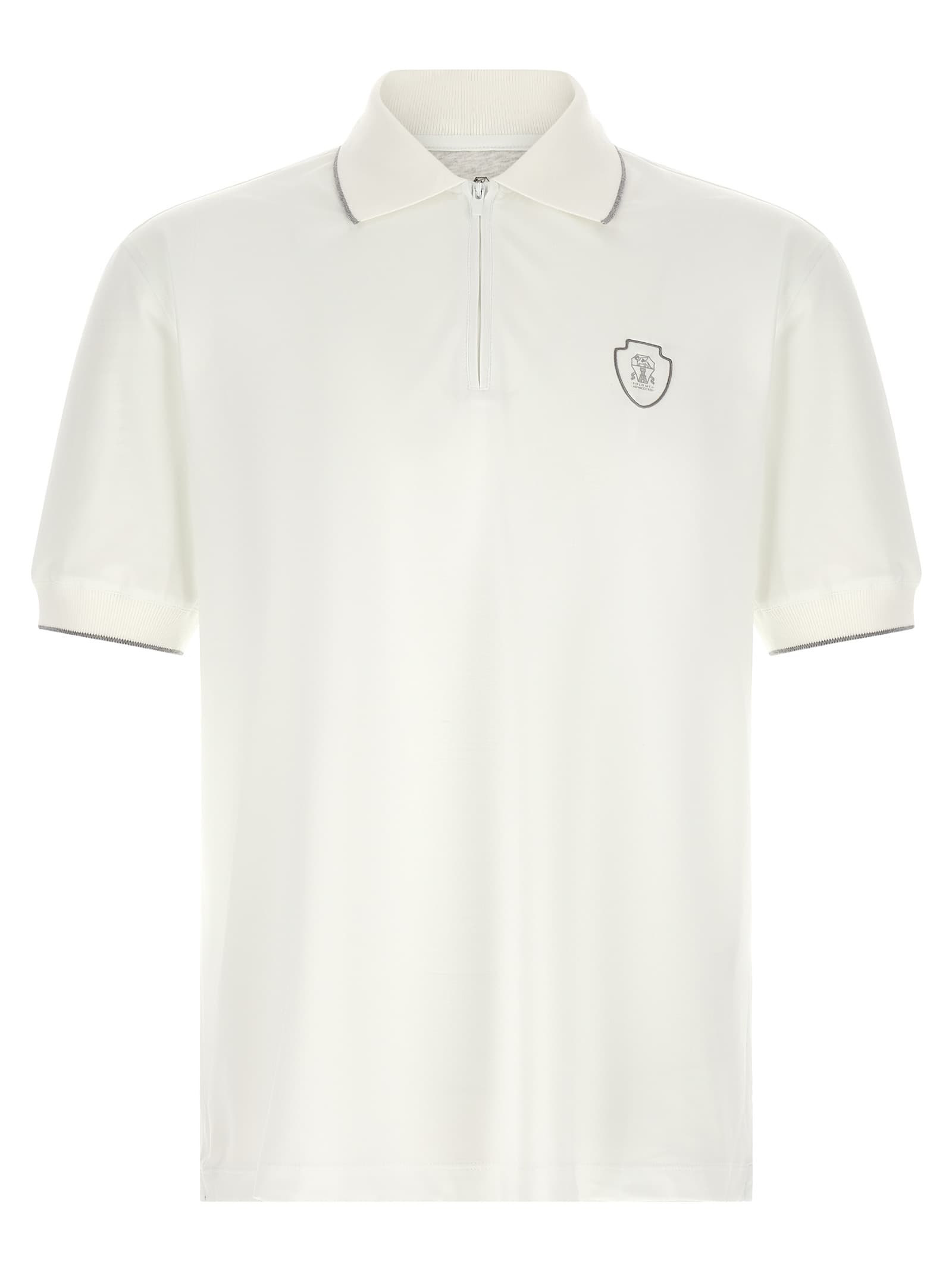 White Polyamide Polo Shirt