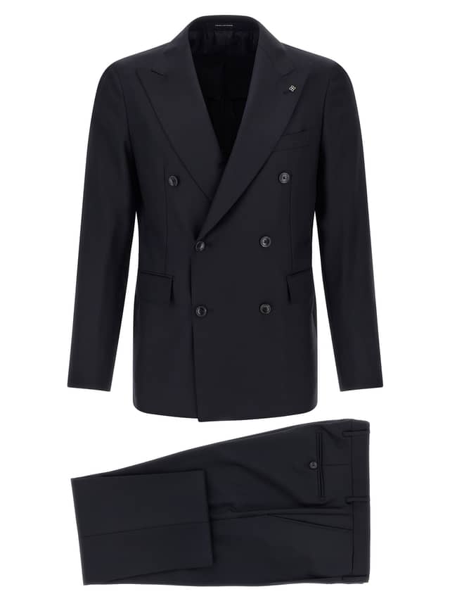 Blue Virgin Wool Two-Piece Suit