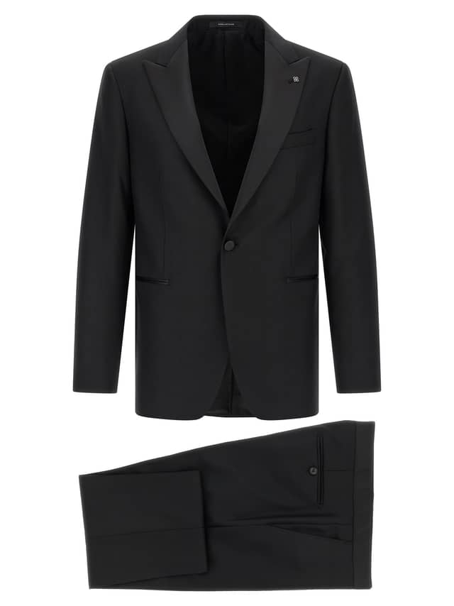 Black Virgin Wool Two-Piece Suit
