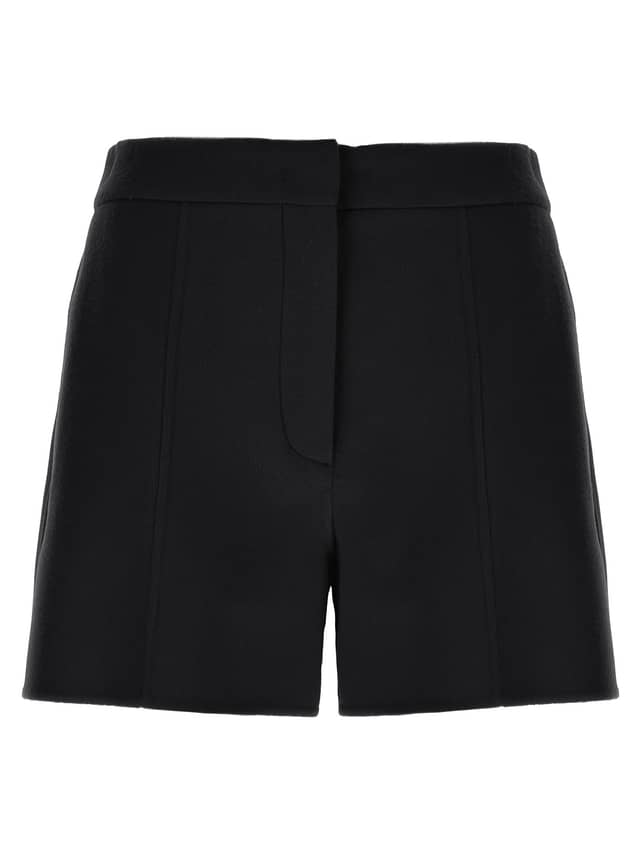Black Virgin Wool Bermuda Shorts