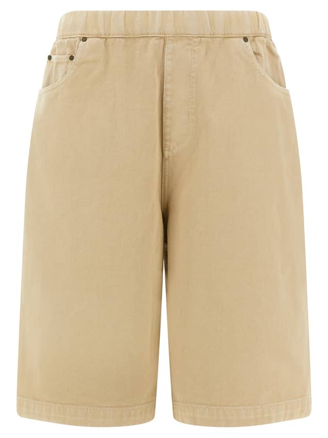 Beige Cotton Bermuda Shorts