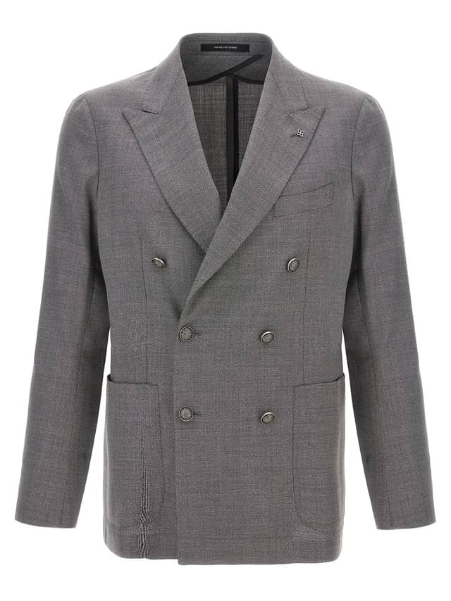 Gray Virgin Wool Blazer