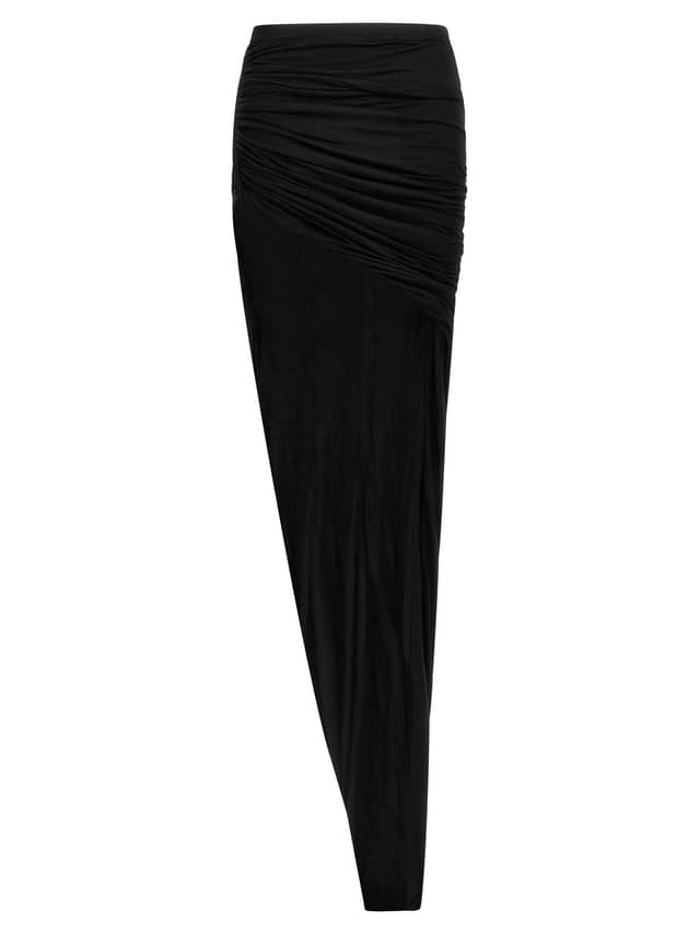 Black Cotton Mini Skirt