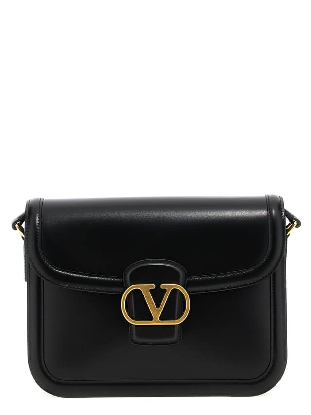 Black Calfskin Shoulder Bag