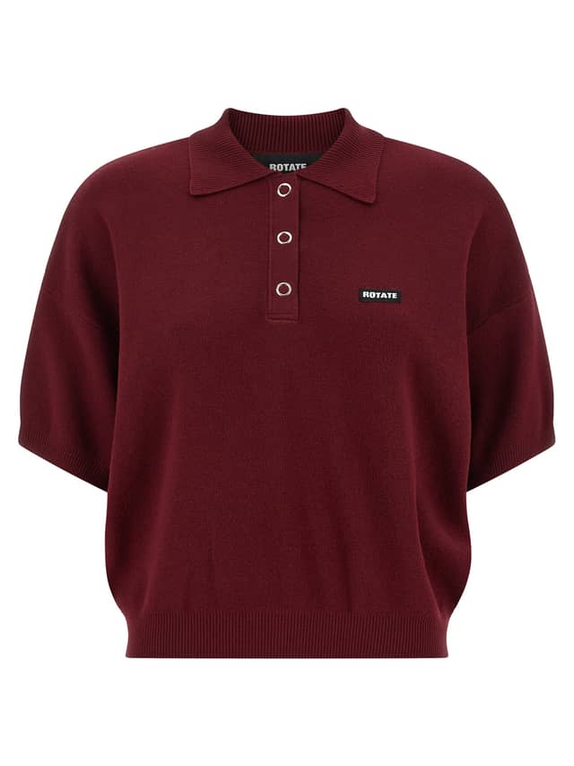 Bordeaux Mohair Polo Shirt