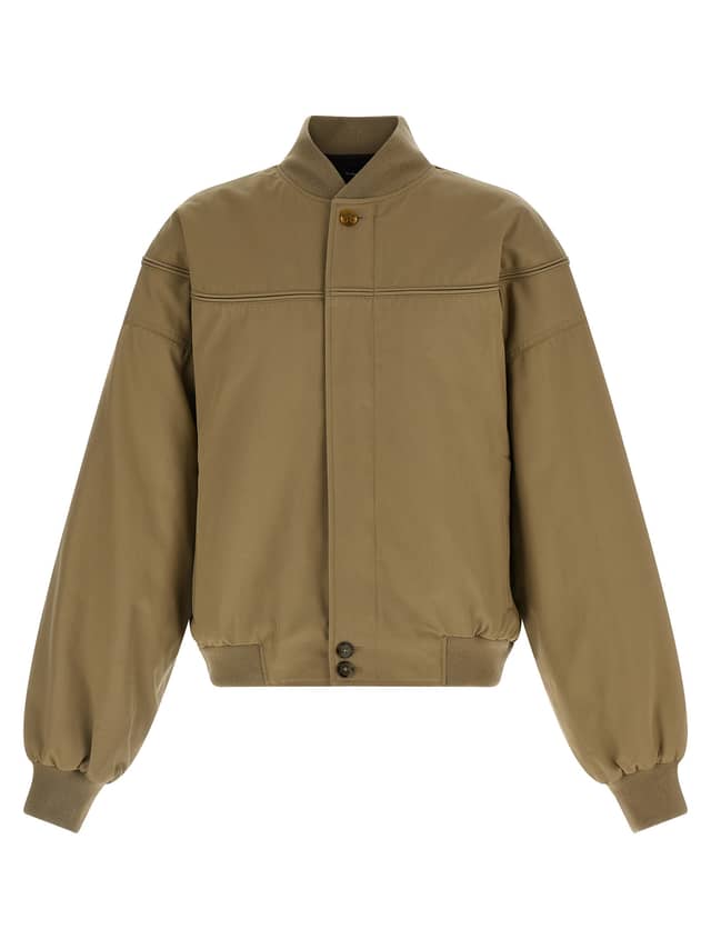 Beige Polyester Bomber