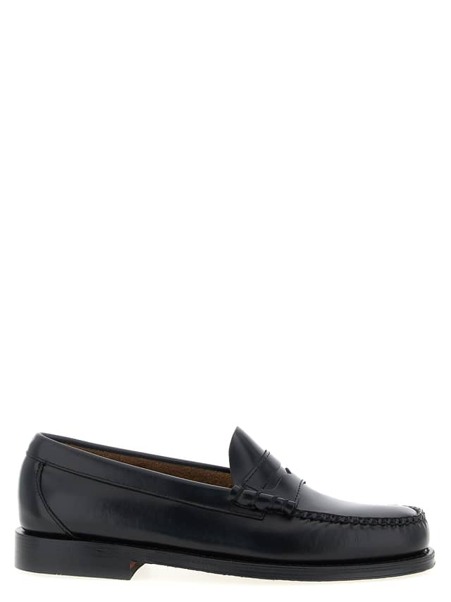 Black Cowhide Slip-On Loafers