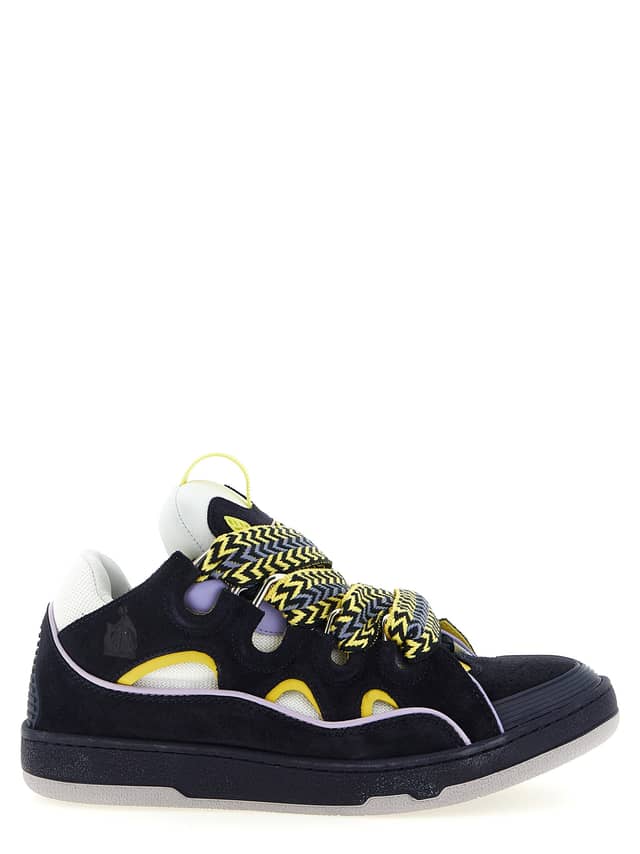 Blue Calfskin Athletic Sneakers