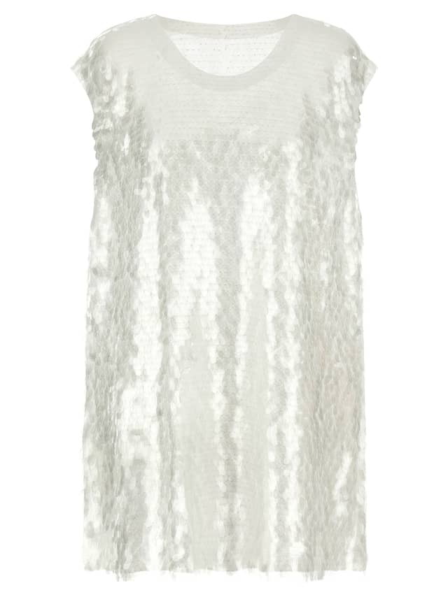 White Polyamide Tank Tops